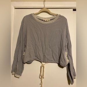 Mistic Prysm by Listicle light blue cropped shirt